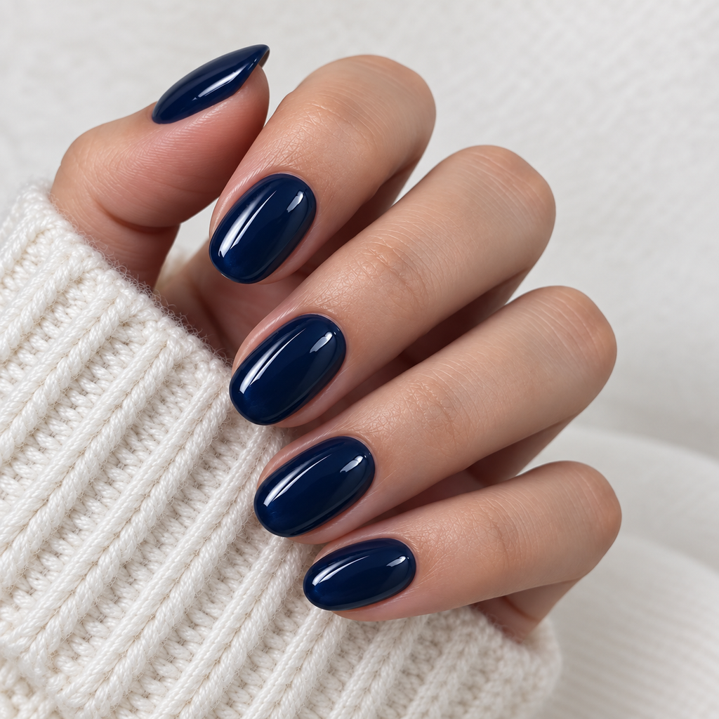 NailPop Midnight Blue gel nail shade